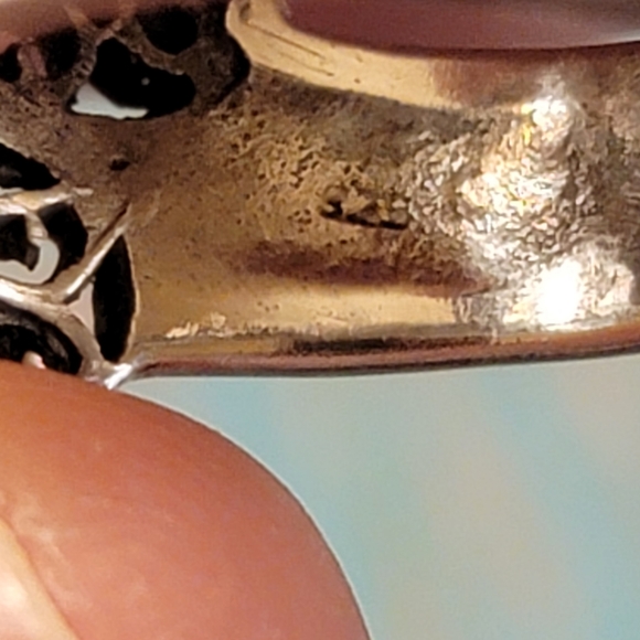 925 Sterling Butterfly Ring filagree - Picture 10 of 11